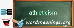 WordMeaning blackboard for athleticism